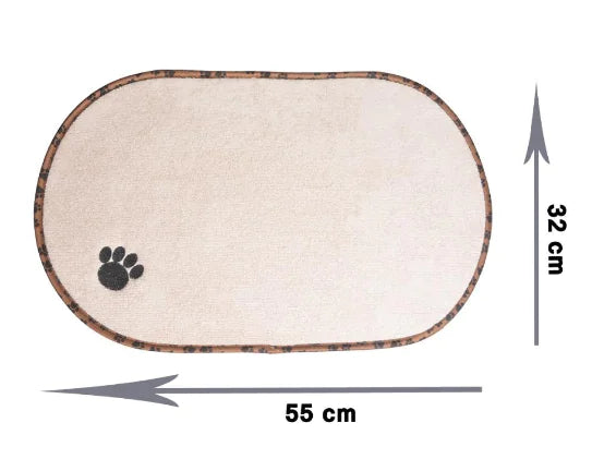 Tapete para comida de animais de estimação, antiderrapante e lavável para cães e gatos