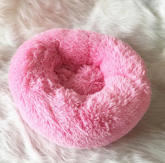 Cosy Round Plush Dog Beds for Small Dogs and Puppies