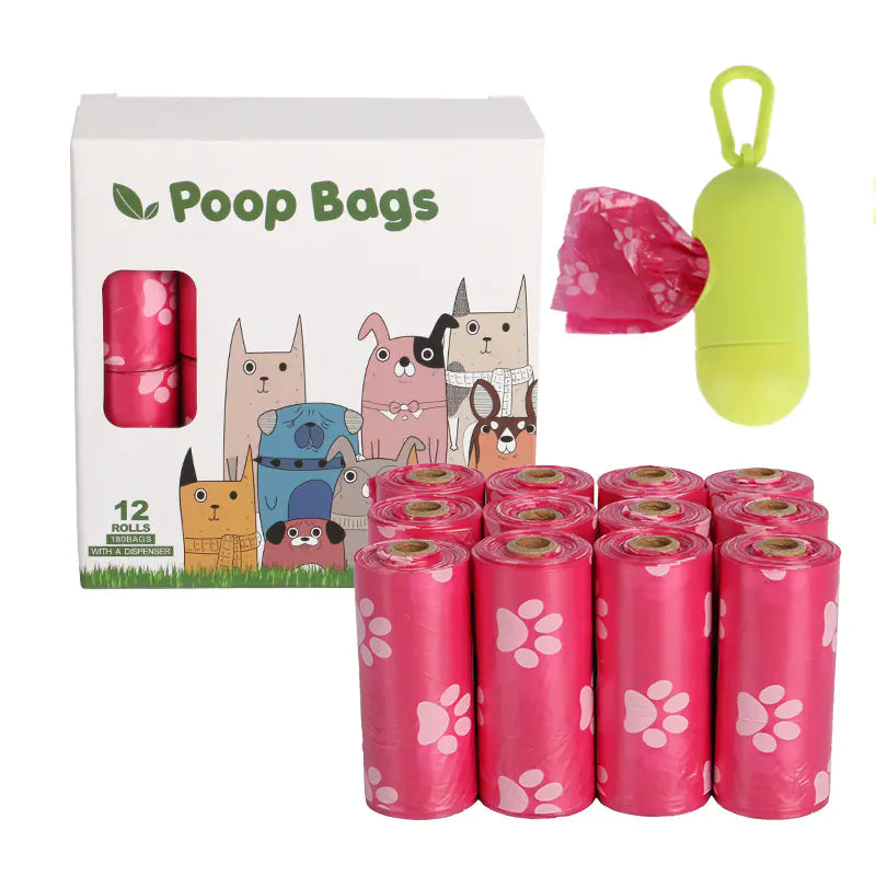 Sacos biodegradáveis para cocó de cão (variações de cor e quantidade)