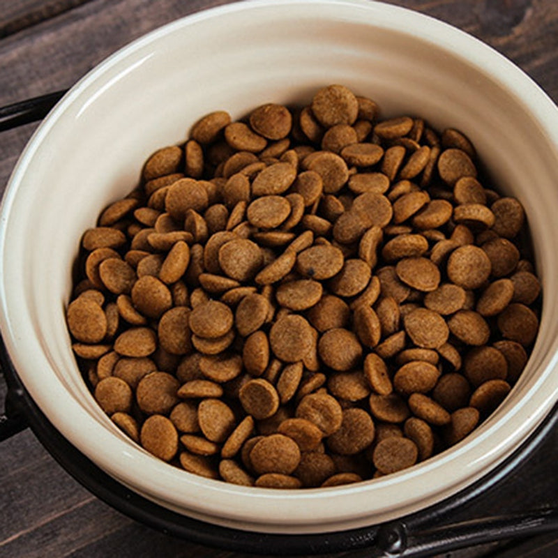 Iron Shelf Pet Ceramic Water and Food Bowl Supplies