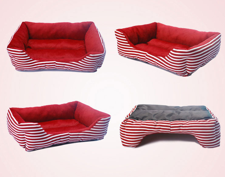 Luxury Retro Square Pet Bed and Sofa for Dogs (Colour & Size Variants)