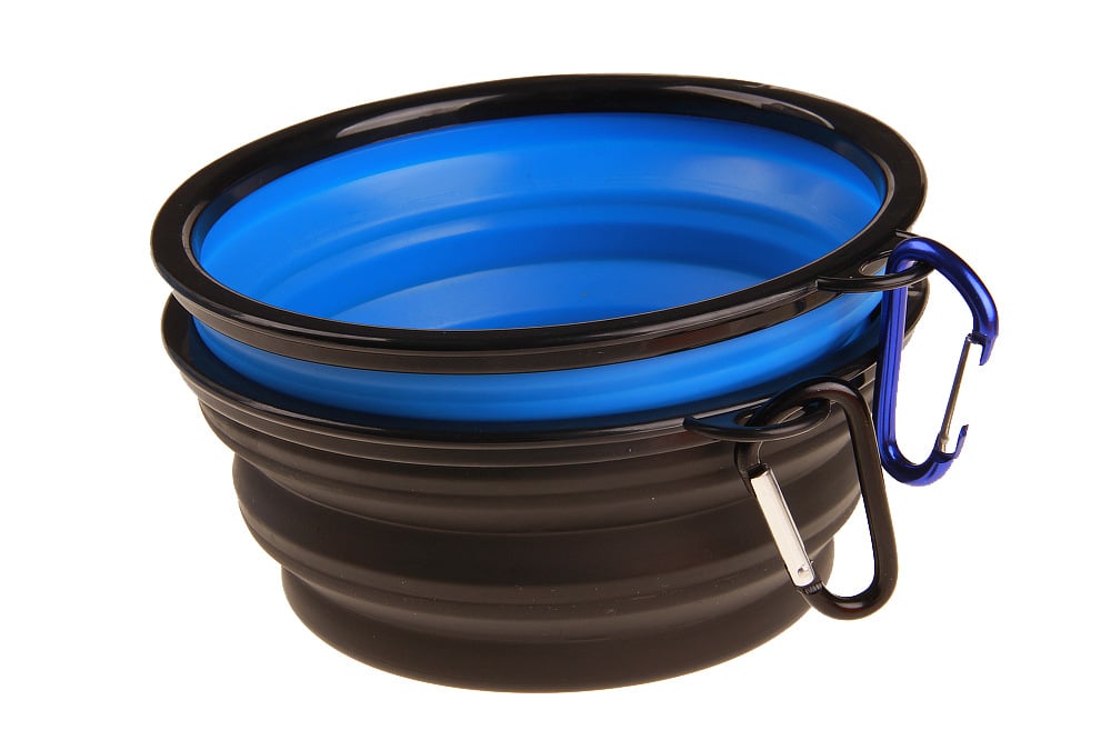 Nova tigela dobrável de silicone para animais de estimação (variações de cores)