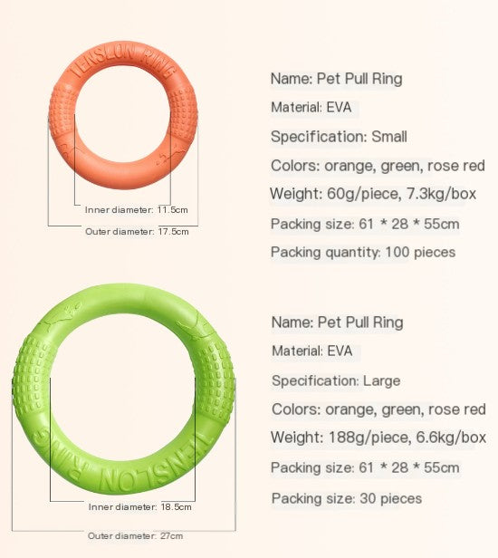Interactive Floating Dog Toy - Training Ring Puller (Size Variants)