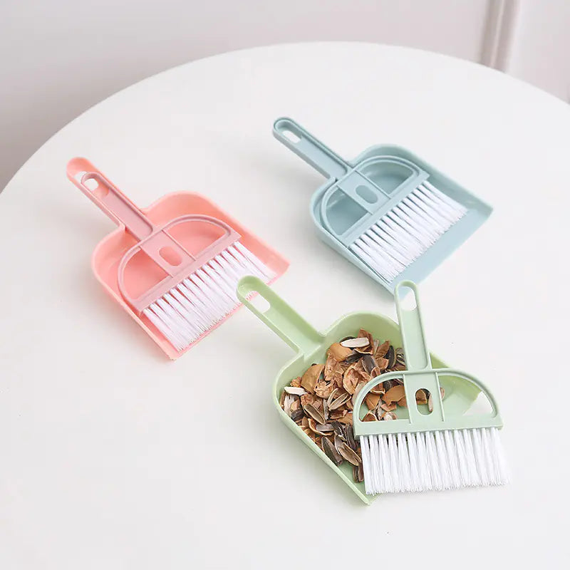 Mini Desktop Broom and Dustpan Set for Cleaning (Colour Variants)