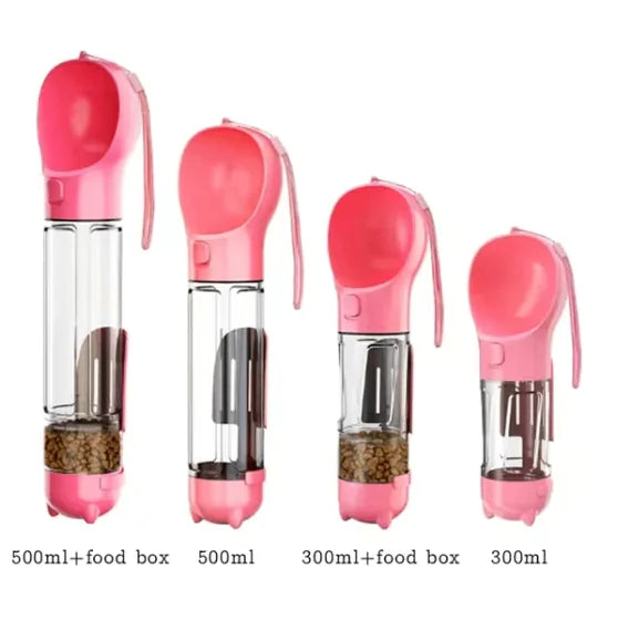 3-in-1 Portable Dog Water Bottle and Food Dispenser (Colour Variants)