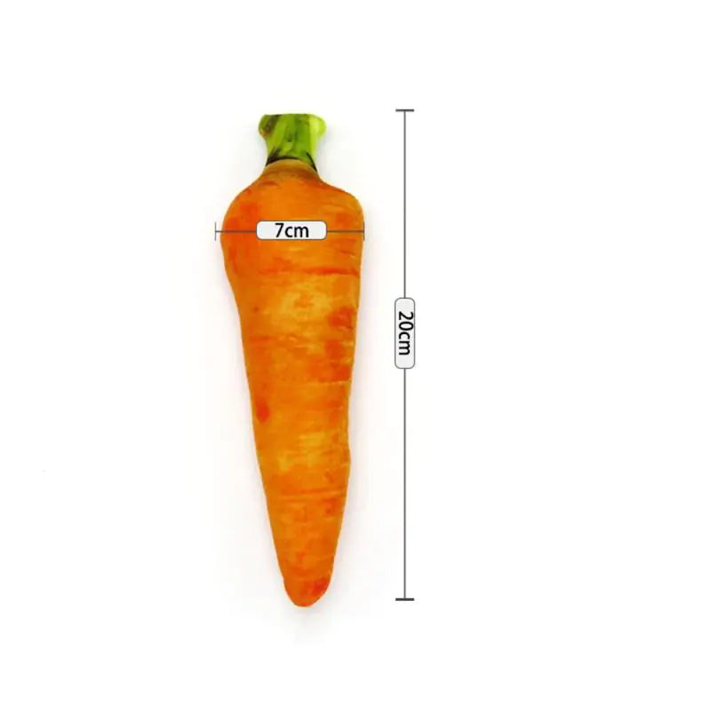 Plush Pet Toy - Realistic Vegetables and Drumsticks for Dogs and Cats