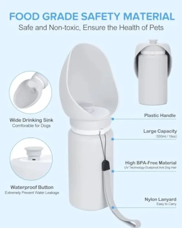 Dispensador de água para animais de estimação de viagem