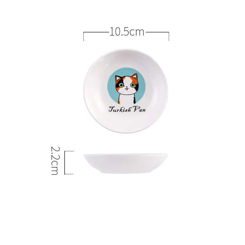 Food and Water Tableware for Cats 130mm (Design Variants)