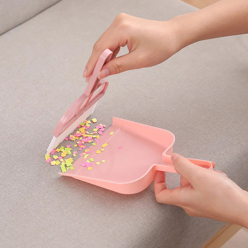 Mini Desktop Broom and Dustpan Set for Cleaning (Colour Variants)