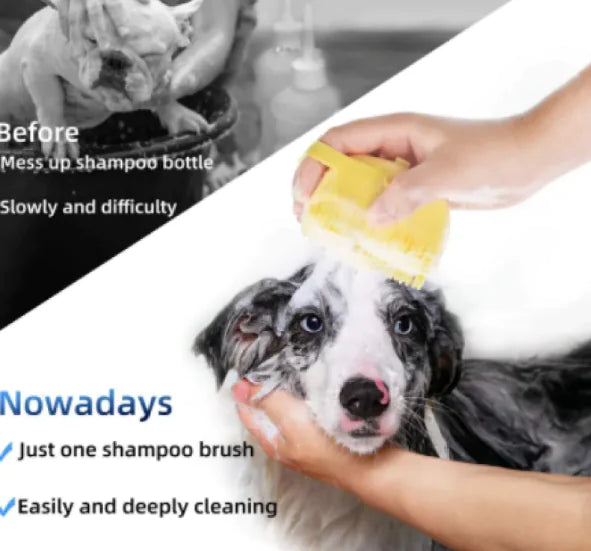 Pet Shampoo Brush and Massage Comb (Colour Variants)