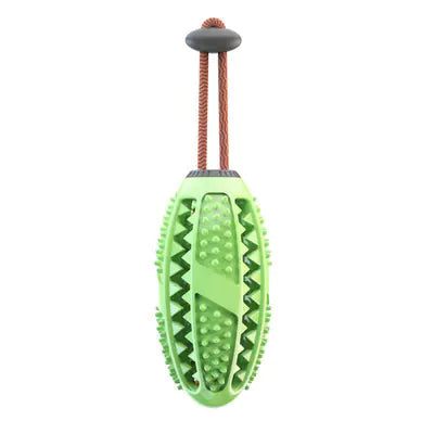 Interactive Dog Food Leakage Toy - Elastic Rubber Ball Toothbrush (Colour Variants)
