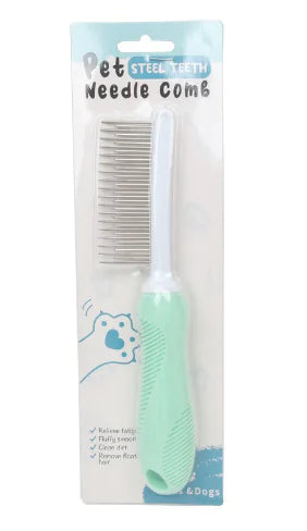 Pente de agulha para limpeza de pelos de animais de estimação (peça única)
