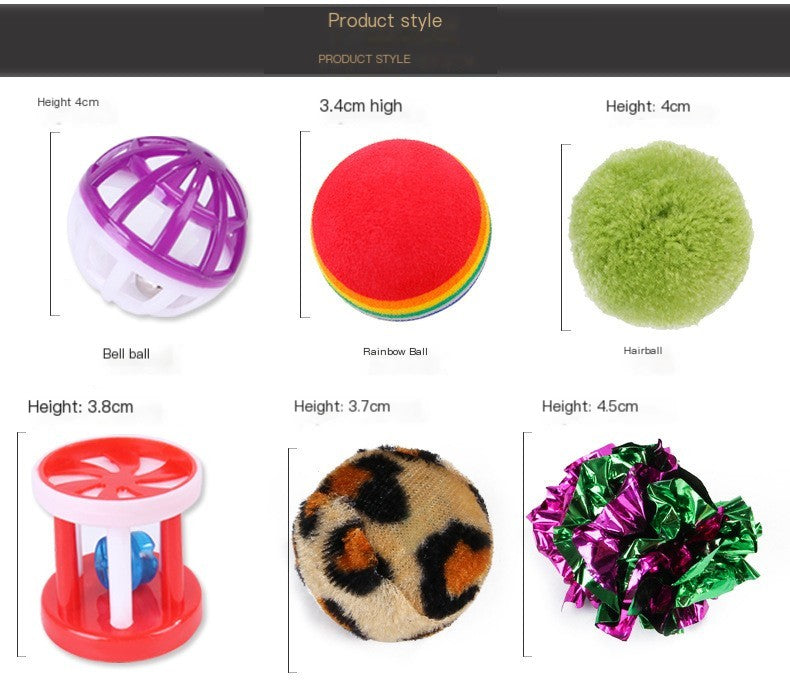 Cat Toy Combination Set with Sticks, Balls and Mice