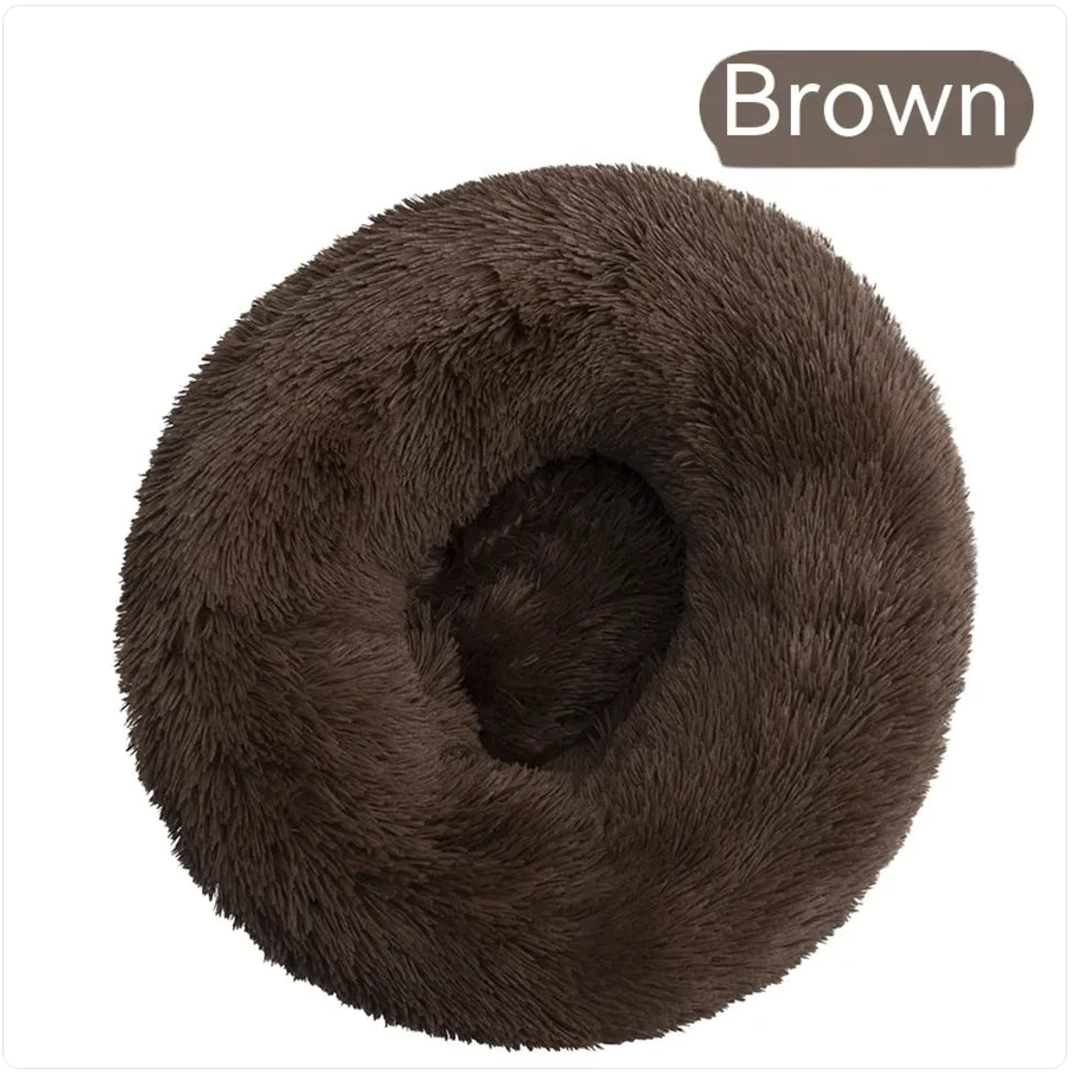 Plush Round Washable Pet Bed (Colour Variants)