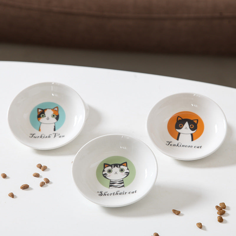 Food and Water Tableware for Cats 130mm (Design Variants)
