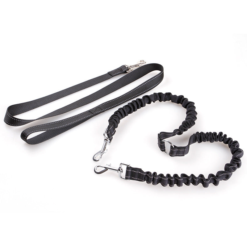 Double Headed Retractable Dog Leash with Pull Rope