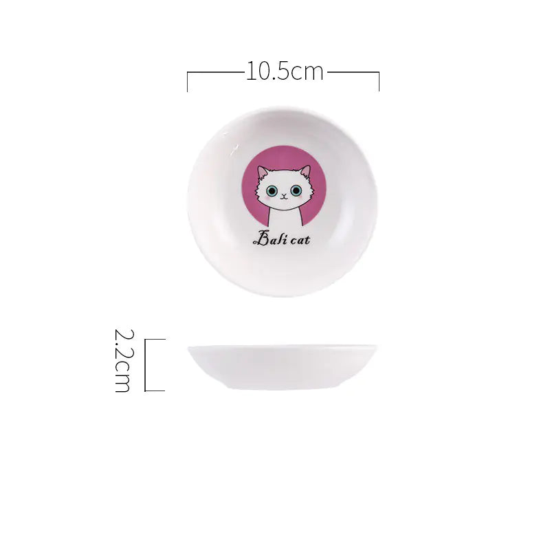 Food and Water Tableware for Cats 130mm (Design Variants)