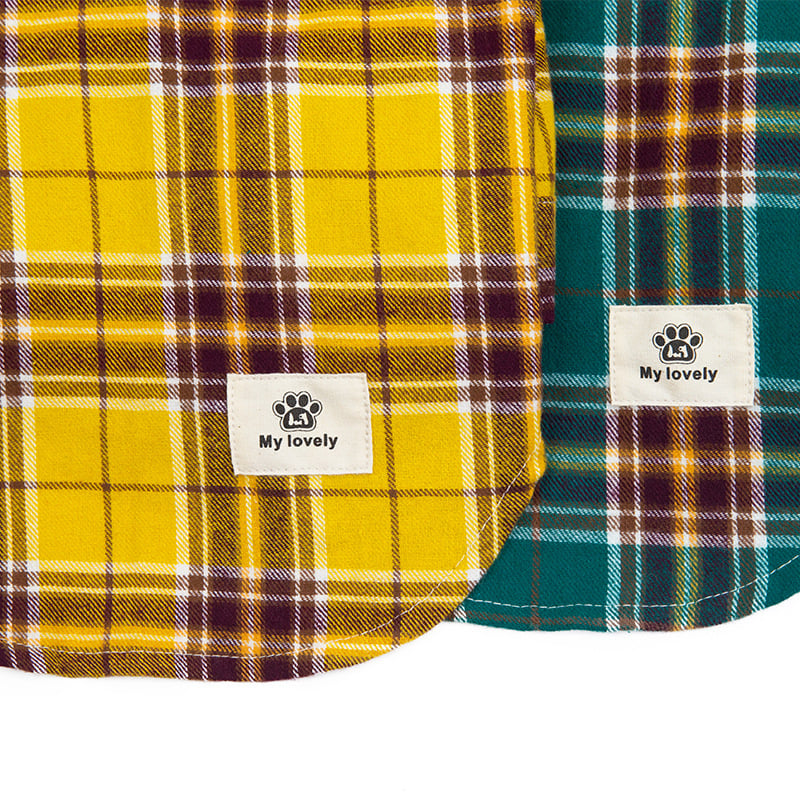 Plaid Shirt for Pets - Stylish Leisure Wear (XS to 2XL)
