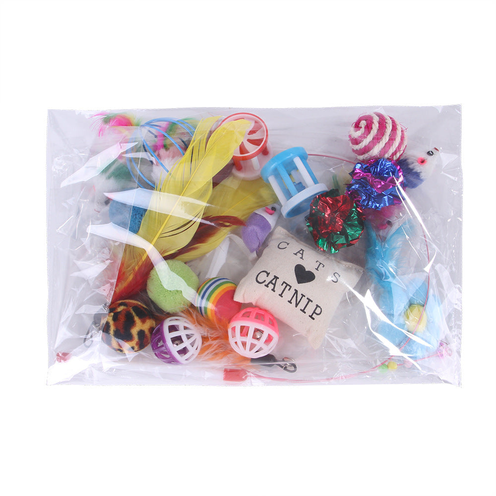 Cat Toy Combination Set with Sticks, Balls and Mice