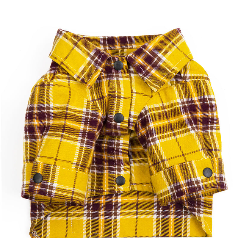 Plaid Shirt for Pets - Stylish Leisure Wear (XS to 2XL)