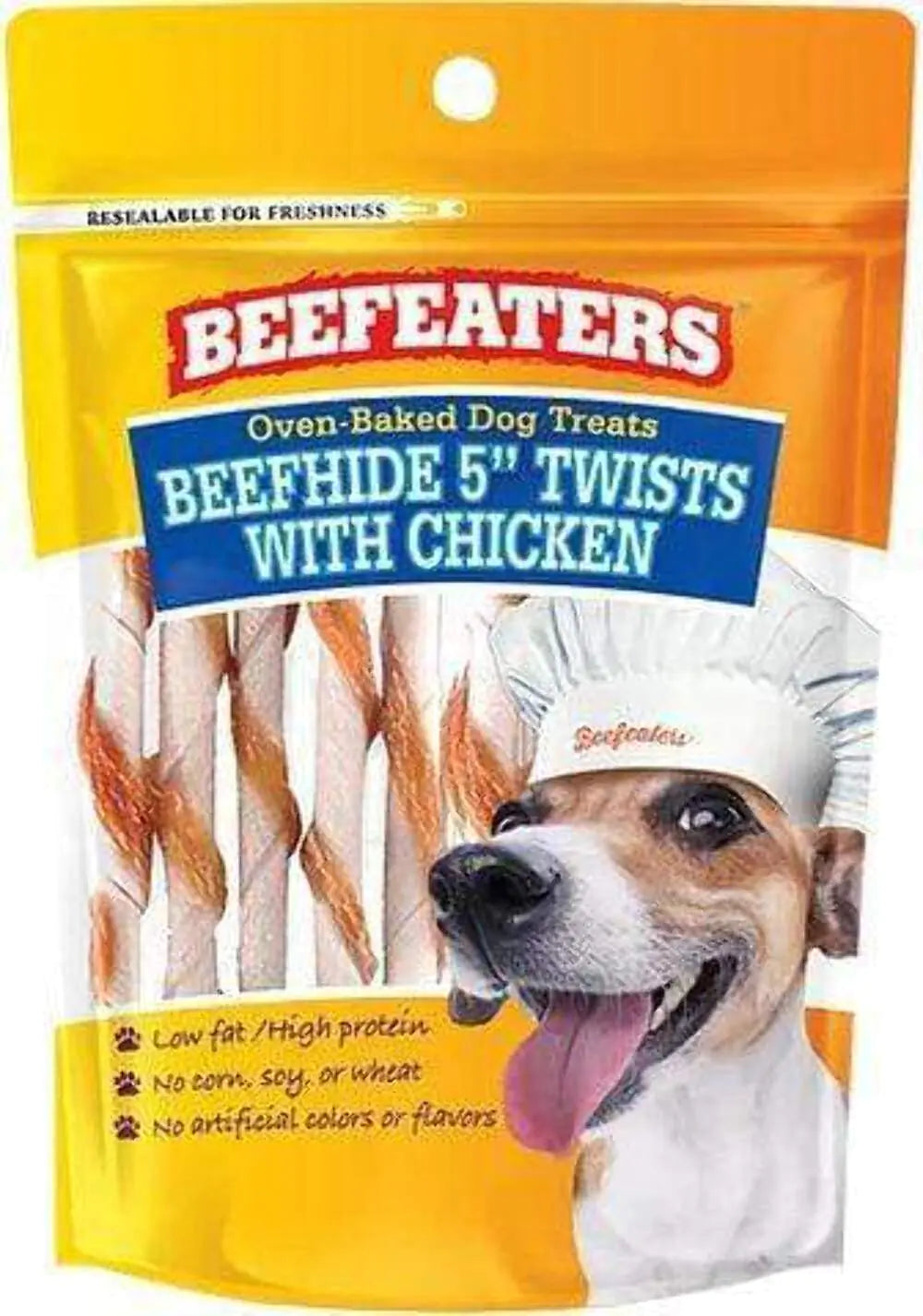 Beefeaters Oven Baked Beefhide & Chicken Twists Dog Treat 1.41 oz