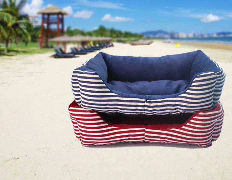 Luxury Retro Square Pet Bed and Sofa for Dogs (Colour & Size Variants)