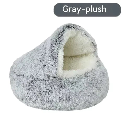Semi-Closed Pet Bed – Cosy Year-Round Comfort