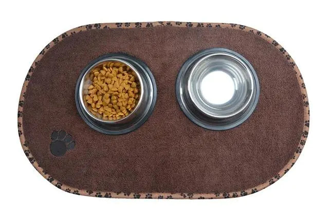 Tapete para comida de animais de estimação, antiderrapante e lavável para cães e gatos