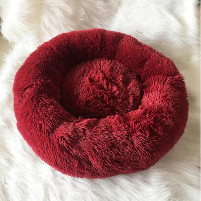 Cosy Round Plush Dog Beds for Small Dogs and Puppies
