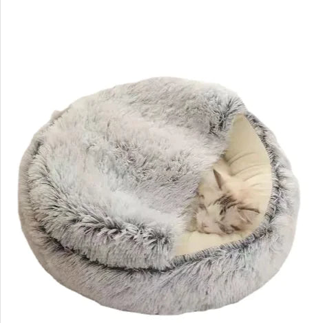 Semi-Closed Pet Bed – Cosy Year-Round Comfort