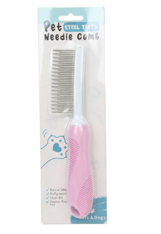 Pente de agulha para limpeza de pelos de animais de estimação (peça única)