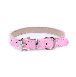 Cat and Dog Collar with Leash (PU Material)