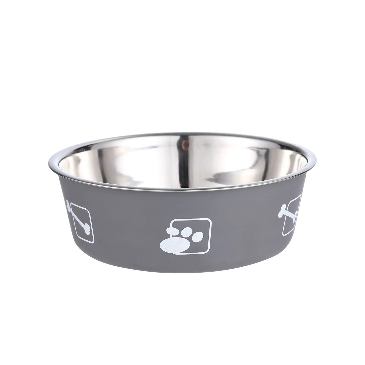 Stainless Steel Durable Pet Food Bowl (Design Variants)