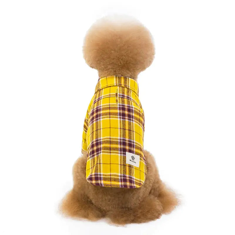 Plaid Shirt for Pets - Stylish Leisure Wear (XS to 2XL)
