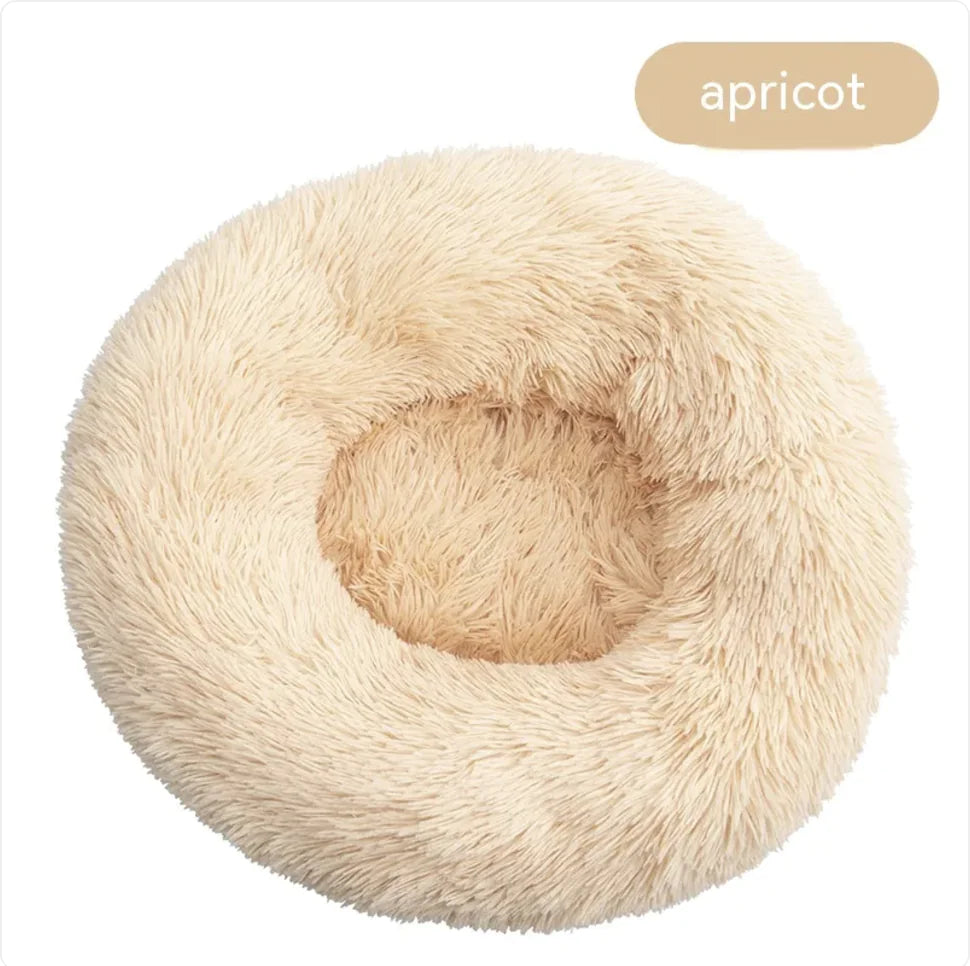 Plush Round Washable Pet Bed (Colour Variants)