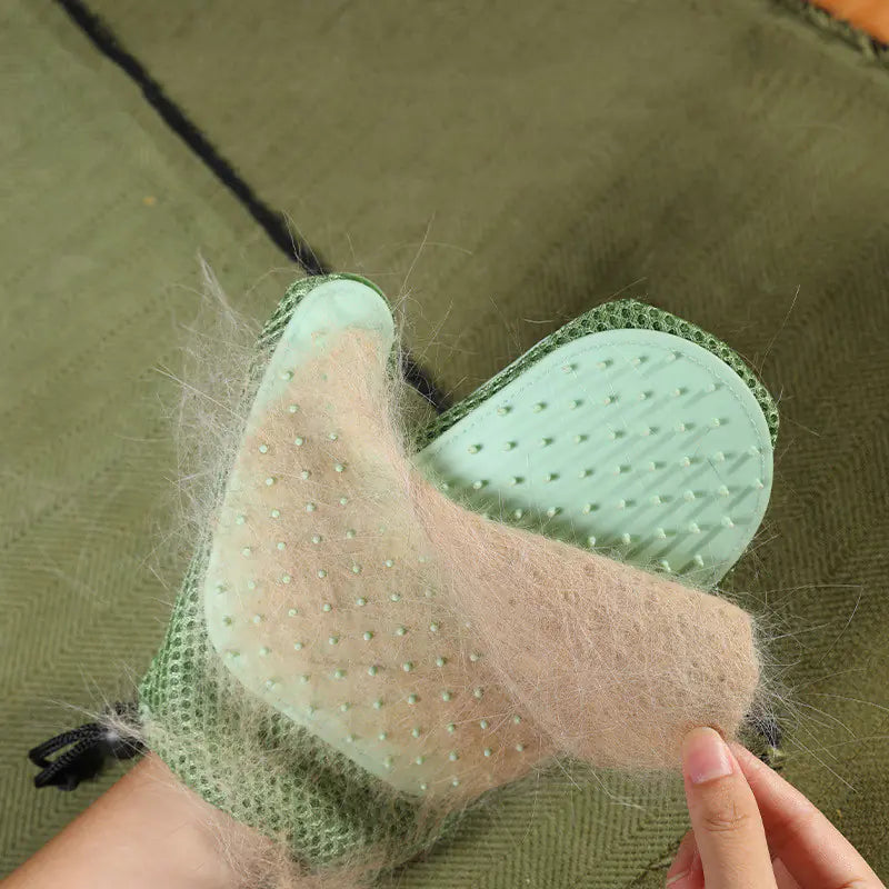 Luvas de silicone para massagem e escovas para remoção de pelos de animais