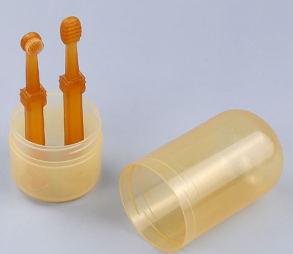 Conjunto de pasta de dente para animais de estimação com escova de silicone para cães e gatos