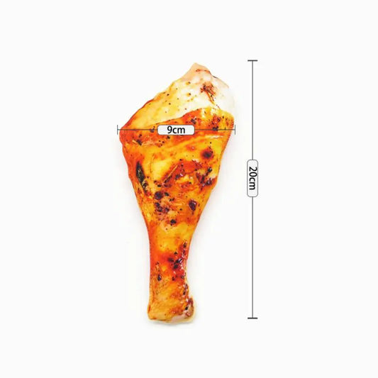 Plush Pet Toy - Realistic Vegetables and Drumsticks for Dogs and Cats