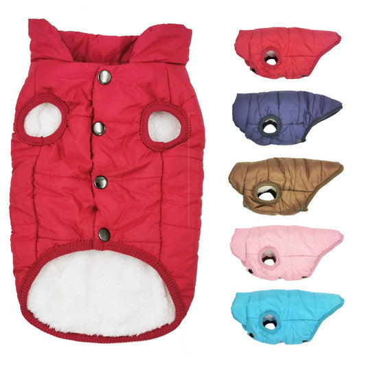 Thickened Warm Cotton Coat Dog Vest for Autumn/Winter