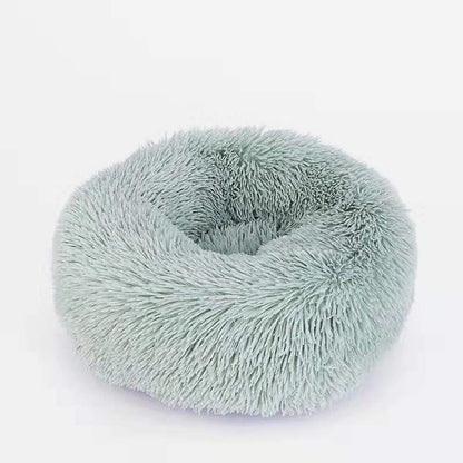 Thick Plush Round Pet Bed for Deep Sleep (Dog & Cat)