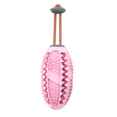 Interactive Dog Food Leakage Toy - Elastic Rubber Ball Toothbrush (Colour Variants)