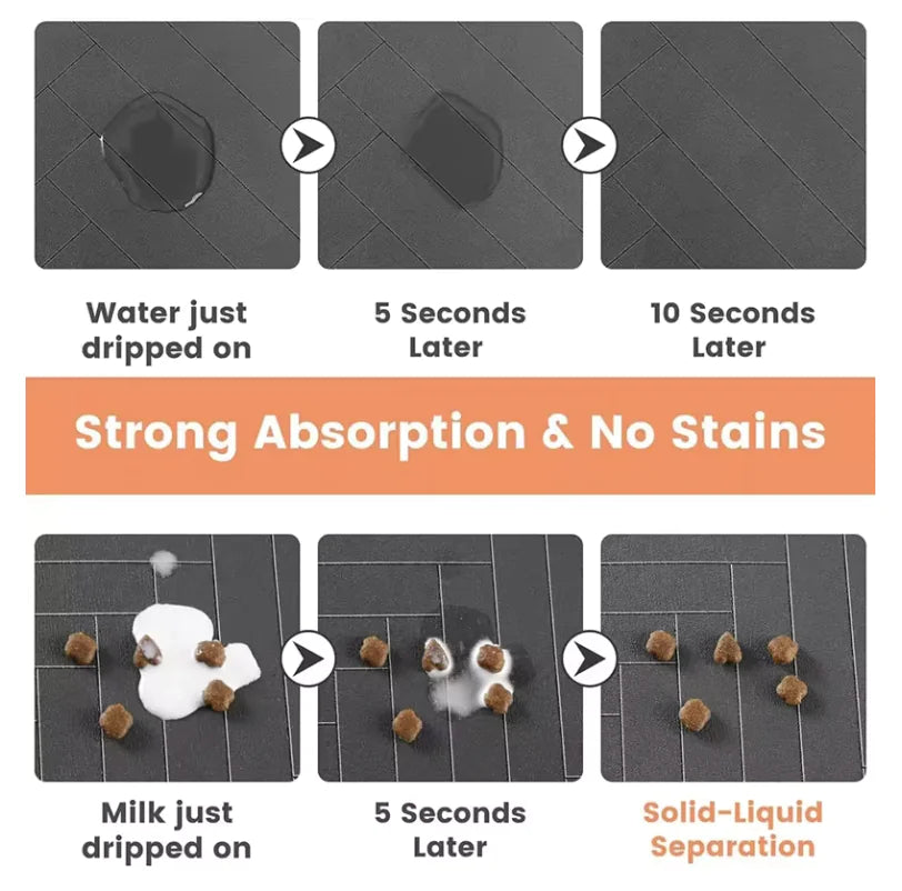 Pet Feeding Placemat with Paw Design