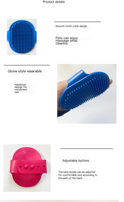 Elliptical Bath Brush for Dogs and Cats (Colour Variants)