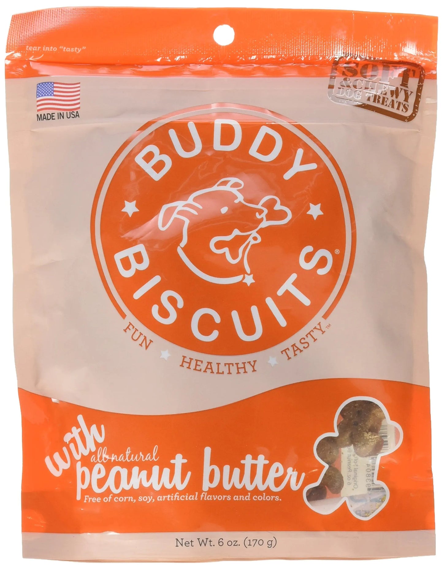 Cloud Star Buddy Biscuits Peanut Butter Flavor Soft & Chewy Dog Treat