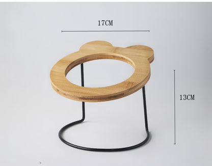 Suporte de tigela de proteção para a coluna para comida e água de gato