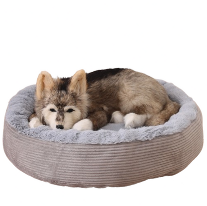 Thick Warm Round Pet Bed for Small Dogs and Cats (Colour Variants)