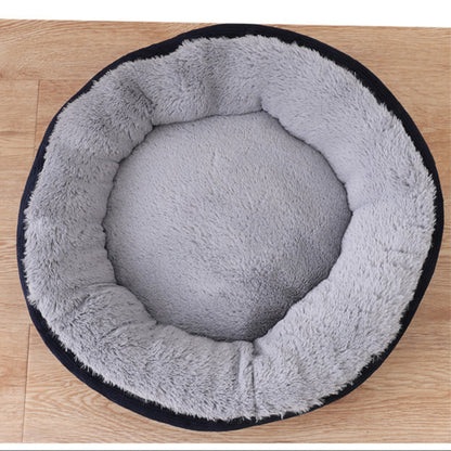 Thick Warm Round Pet Bed for Small Dogs and Cats (Colour Variants)