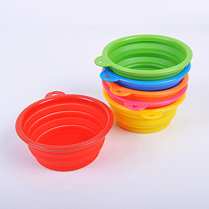 Portable Eco-Friendly Silicone Pet Bowl for Cats & Dogs