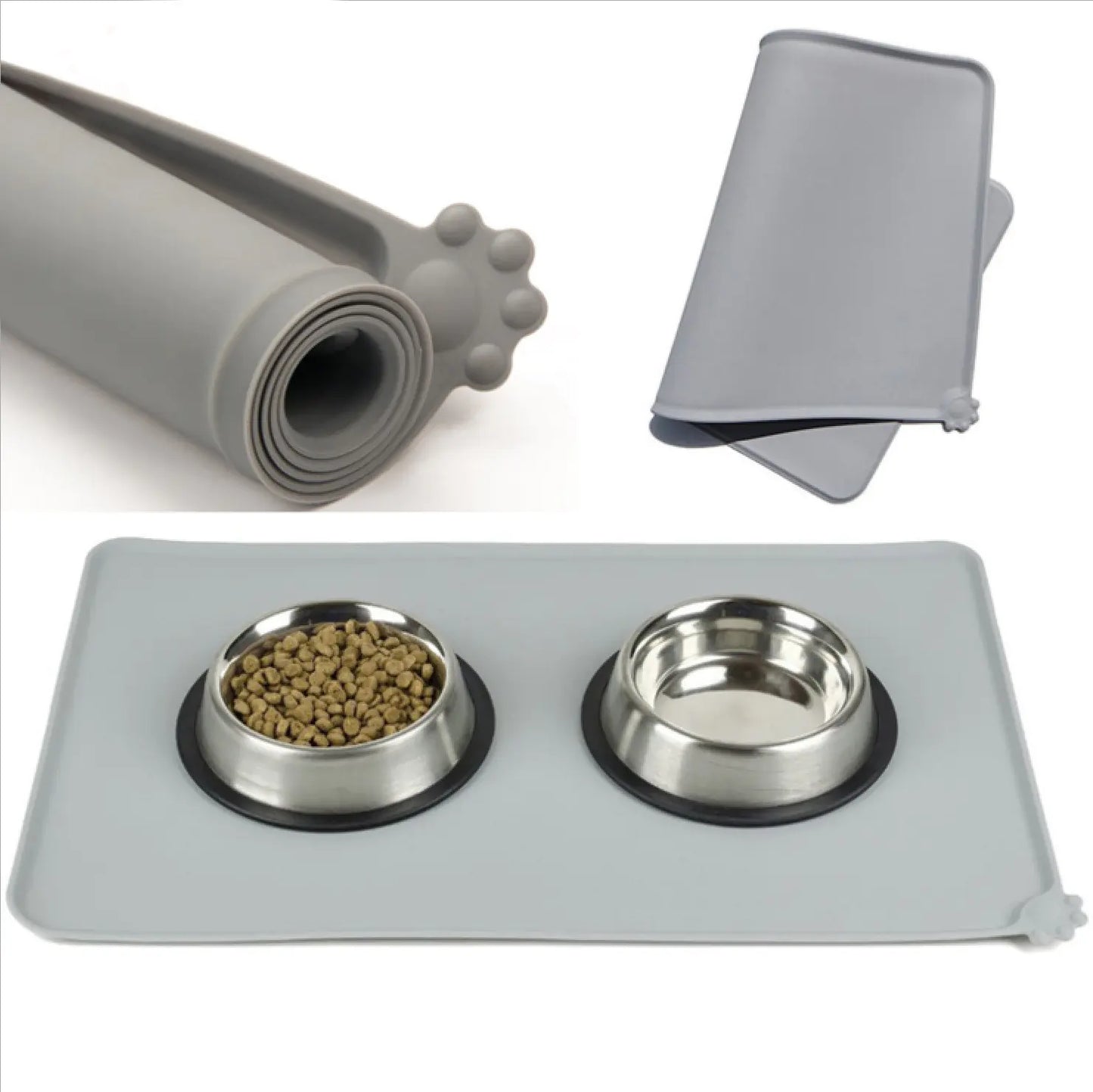 Waterproof Silicone Pet Food Mat for Dogs and Cats