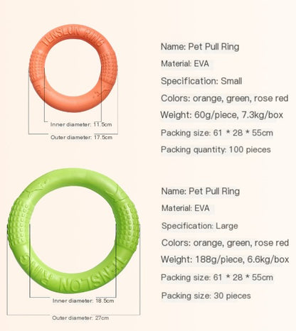 Interactive Floating Dog Toy - Training Ring Puller (Size Variants)